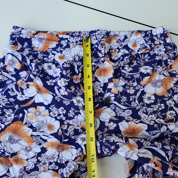 C&c California 100% Rayon Floral Women’s Pants Purple Pink Orange Small - Picture 4 of 8